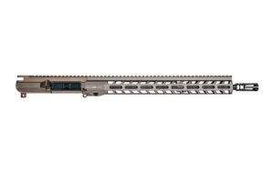 Aero Precision M4E1 Threaded 16" .223 Wylde Mid-Length No Forward Assist Complete Upper w/ 15" Slimline Handguard - Kodiak Brown Anodized