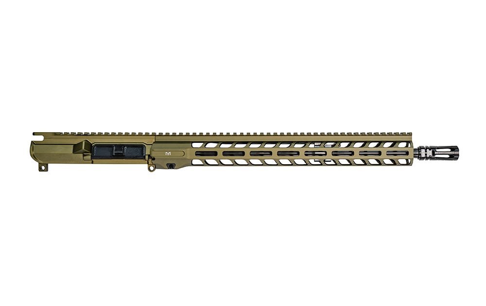 Aero Precision M4E1 Threaded 16" .223 Wylde Mid-Length No Forward Assist Complete Upper w/ 15" Slimline Handguard - OD Green Anodized