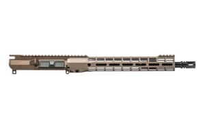 Aero Precision M4E1 Threaded 13.9" 5.56 Mid-Length No Forward Assist Complete Upper w/ 12.7" M-LOK S-ONE Handguard - Kodiak Brown Anodized