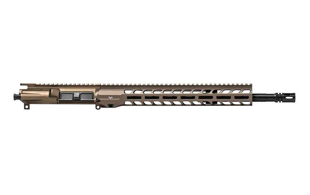 Aero Precision AR15 16" 5.56 Mid-Length Gov Complete Upper w/ 13.5" Slimline Handguard - Kodiak Brown Anodized