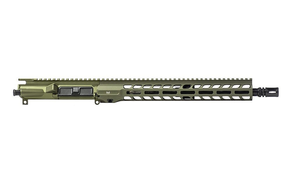 Aero Precision M4E1 Threaded 14.5" 5.56 Carbine-Length M4 QPQ Barrel Complete Upper 13.5" Slimline Handguard - OD Green Anodized