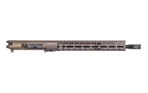 Aero Precision M4E1 Threaded Complete Upper, 16.3" 5.56 CHF Mid-Length Barrel w/ 15" R-ONE M-LOK HG with BCG and Charging Handle - Kodiak Brown Anodized